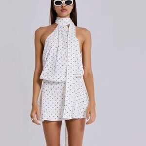 NWOT Enya Backless Mini Dress in Polkadot JADED LONDON US 4
